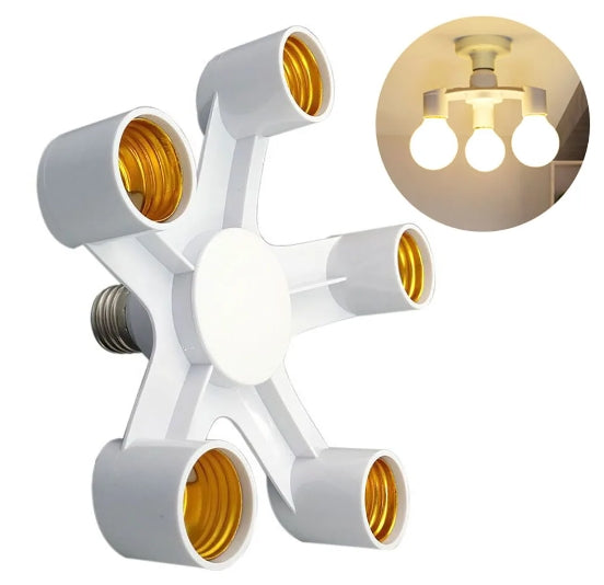 E27 Base Socket Splitter E27 to E27 LED Bulb Lamp Holder 2in1/3in1/4in1/5in1/6in1/7in1 LED Lamp Socket Light Bulb Adapter Holder