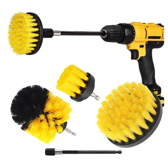 3pcs Electric Cleaning Brush Power Scrubber Brush Set for Bathroom Drillbrushes Cordless Attachment Kit Power Toilet Brush