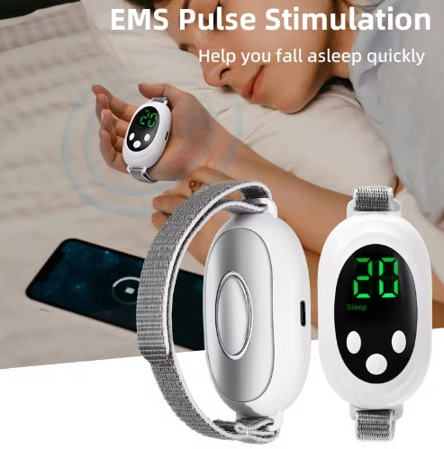 New Microcurrent Sleep Aid Device EMS Sleep Aid Machine Sleep Instrument for Insomnia Stress Anxiety Relief Palm Pulse Massager