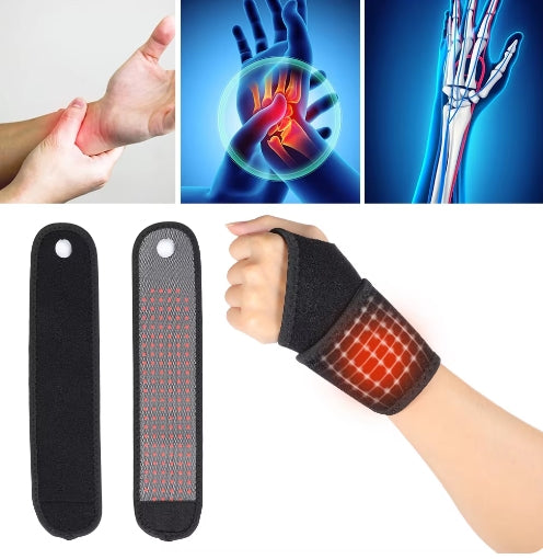 Tourmaline Self-Heating Wrist Brace Sports Protection Wrist Belt Far Infrared Magnetic Therapy Pads Braces