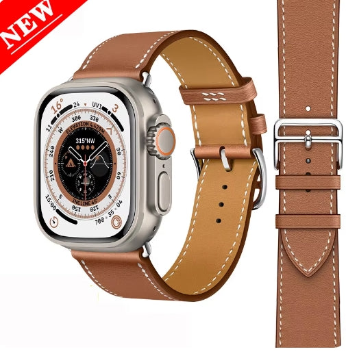 High-end Cowhide Strap for Apple Watch 44mm 49mm 45mm 42mm 40mm 41mm 38mm Sport Bracelet iWatch Series Ultra 9-8-7-6-5-4-3-SE