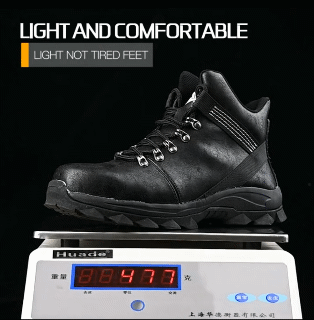 Men Warm Leather Snow Boots Safety Shoes Sneakers Light Puncture-Proof Waterproof Indestructible Shoes Protect Boots