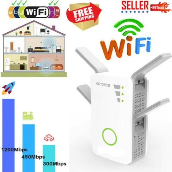 1200Mbps Dual Band WIFI High Power Repeater/Router /AP  2.4/5GHz Wireless Amplifier Home Signal Enhanced Signal Wireless Router