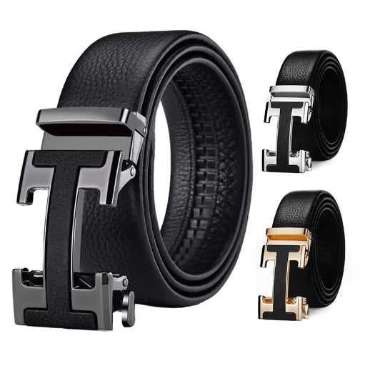 Luxury Designer Vintage H Cowhide Belt Automatic Buckle Belt Business Pants Belt Male Alloy Designer Buckle Genuine 125cm