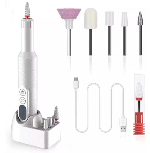 Cordless Electric Nail Drill Machine Set Nail trimming, Grinding, Polishing, Dead skin Removal Nail File Milling Cutter For Manicure Pedicure Gel Remover Sander