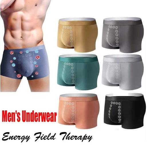 Energy Field Therapy Men's Underwear Elastic Polyester Fibre Long Lasting Slim Briefs Breathable Magnetic Therapy Men Underwear