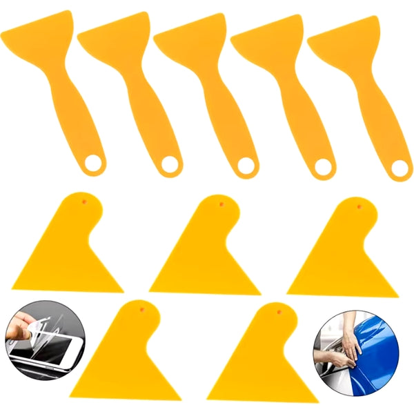 10Pcs Plastic Thick Scraper Car Vinyl Wrap Triangle Tinting Squeegee Mobile Phone Film Decal Sticker Scraper Auto Cleaning Tool