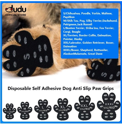 4Pcs Dog Anti-Slip Pads Waterproof Paw Protectors Self Adhesive Shoes Booties Socks Replacemen Foot Patch To Keeps Dogs from Slipping