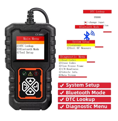 Automotive Fault Detection Device CY3001 OBD2 Reading Card Engine Detection Tool Elm327 8-Languages
