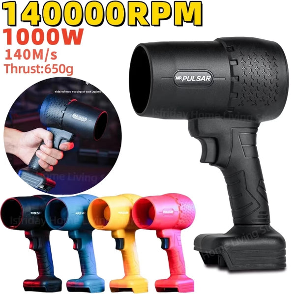 1000W Turbo Jet Fan Powerful Air Blower 140000RPM High Performance Motor Handheld Duct Fan 140M/S Portable Fan for 18V Makita
