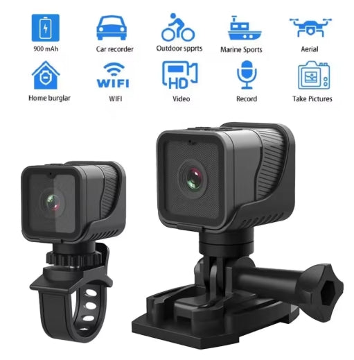 Motorcycle And Bicycle Driving Recorder 1080p High-definition Portable Sports Mini Camera With Hotspot Wifi Waterproof Camera