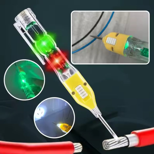 Multi-functional Electrician Screwdriver Pencil Meter Electric AC Neon Bulb Word Induction Test Pen Voltage Tester Pen Tools