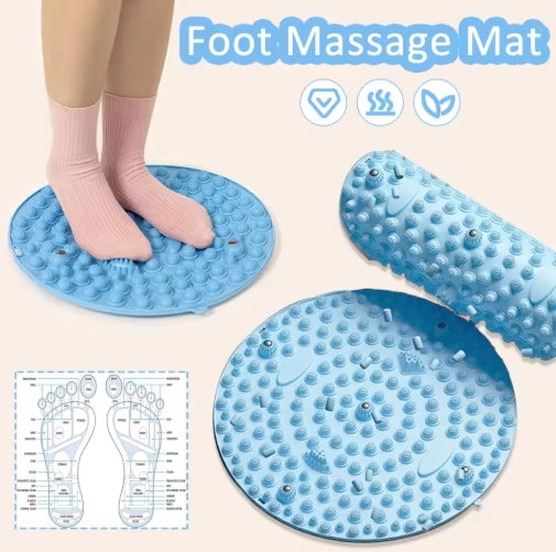 TPE Magnetic Foot Massage Pad Acupressure Yoga Mat Finger Pressure Point Board Muscle Relaxation Feet Care Tool Acupoint massage