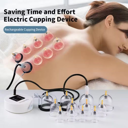 Electric Vacuum Cupping Body Massager Suction Scraping Cup Fat Burner Therapy Anti Cellulite Slimming Massager Body Massage Cans