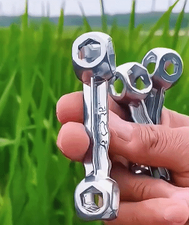 Durable 10-Hole Bicycle Wrench Zinc Alloy 6-15MM Hexagonal Bone Wrench Hand Tools Multi-purpose Socket Wrench