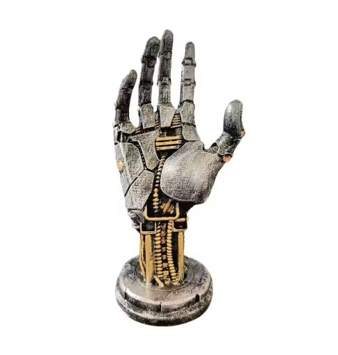 3D Resin Cyberpunk Robotic Arm Bracket Creative Desktop Cyberpunk Robotic Arm Decoration Gamepad Robotic Arm Desktop Stand
