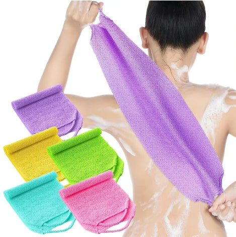 2Pcs Stretchable Back Rub Bath Towel Extra Long Exfoliating Towel Back Rubbing Mud Powerful Multi-Purpose Foam Bath Towel