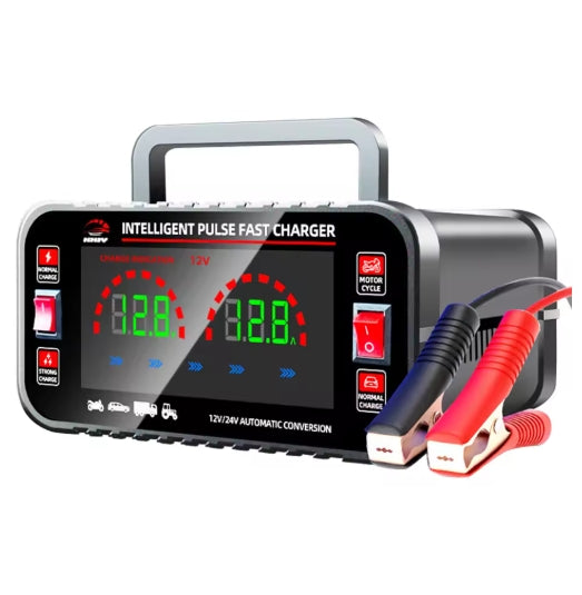 12V/10A 24V/5A Car Battery Charger For Lead Acid AGM GEL Batteries High Power Fully Automatic Pulse Repair 150W