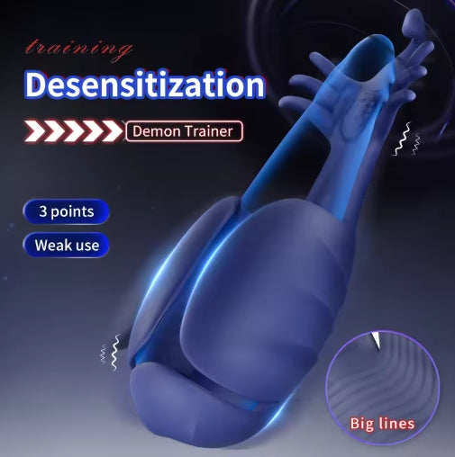 10 Modes Penis Delay Vibrator Trainer Male Masturbators Cup Glans Stimulate Massager Vibrator For Men Penis Training Endurance