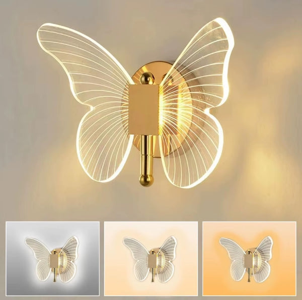 LED Wall Lamp Butterfly Pendant Light Indoor Lighting Home Bedroom Bedside Table Living Room Nordic Interior Decor Wall Lights