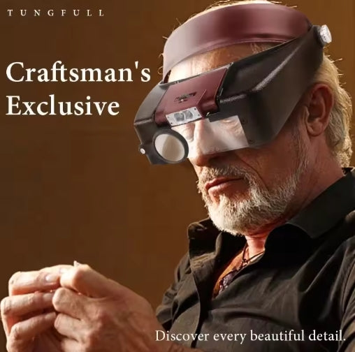 Hands Free Headband Magnifier 1.5x 3x 8.5x 10x LED Light Headworn Magnifier Adjustable Band Watch Repair Supplies