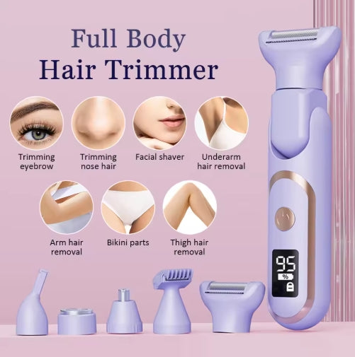 5 in 1 Electric Body Hair Trimmer Intimate Area Epilator Leg Epilator Lip Epilator Chin Epilator Facial Epilator Razor For Women Men