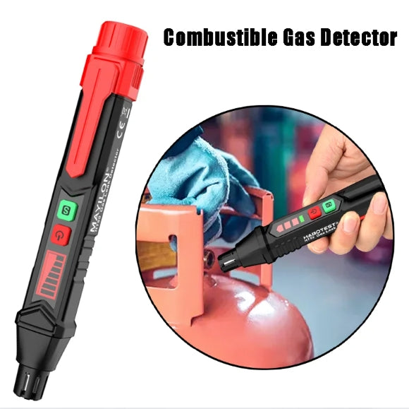 Gas Leak Detector 0-1000PPM Sound & Screen Alarm Combustible Flammable Natural Methane Mini Gas Detector