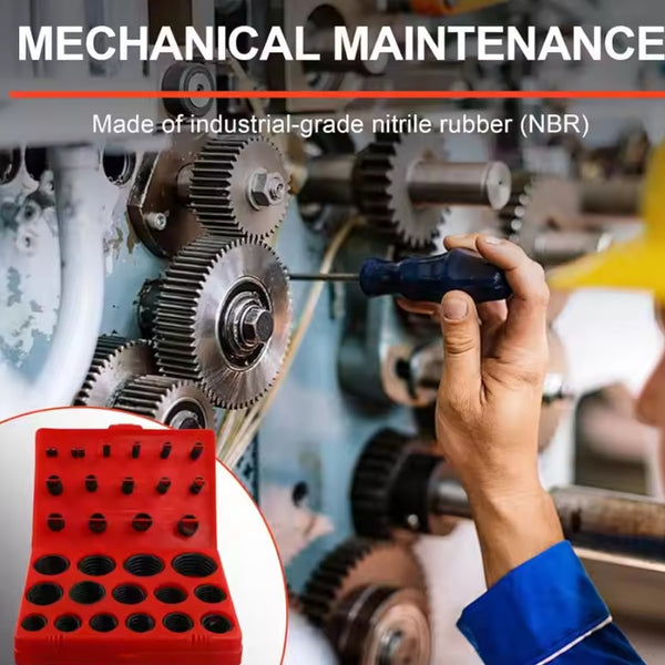 382Pcs Universal Rubber O Ring Assortment Set 30 Different Sizes Flexible Replacement for Cars, Pumps with Storage Box Seal Gasket