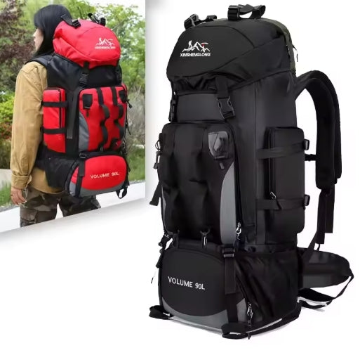 90L Waterproof Hiking Camping Backpack Trekking Bag Rucksack Large Capacity Travel Backpack Men Outdoor Sport Mountaineering Bag