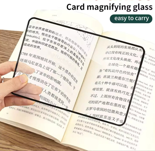 3X Full Page Large Sheet Magnifier 180x120mm Ultra Thin PVC Reading Magnifier