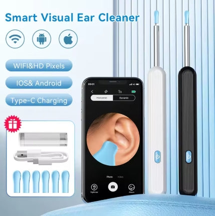 Visual Ear Wax Cleaner with Camera Safe Earwax Removal Endoscope with 5M Camera Luminous Otoscope Ear Cleaning Tools Ear Care