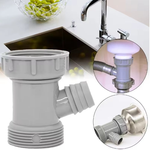 2Pcs Kitchen Sink Drain Pipe Adapter Y Shaped Basin Sewer Branch Connector Female To Male Thread Connector Fitting Accessory