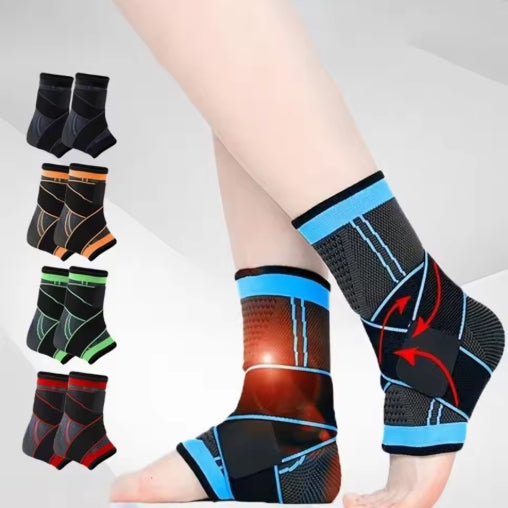 1Pc Ankle Brace Sprained Ankle Compression Sleeve Adjustable Foot Wrap Support for Plantar Fasciitis Relief Tendonitis Arthritis size 34-46