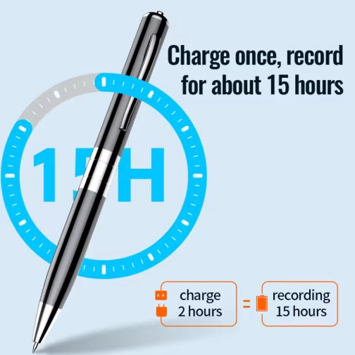 Portable One-touch Recording Professional Recording Pen Writing Pen Noise Reduction Recording Pen Long Time Audio Recorder