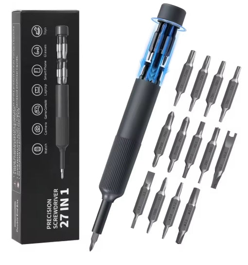27 in 1 Precision Screwdriver Set Mini Repair Tool with Magnetic Double Head Drill Bit for Watch Phone Camera PC Hand Tools