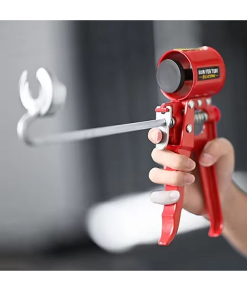 Portable Caulking Filling Tool Al Alloy Manual Caulking Gun Glass Glue Sprayer Professional Sealant Caulking Tool for Home Red
