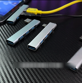 USB/Type C 4-Port High-Speed Hub High-Speed 4-Port USB 3.0 Multi-Hub Splitter Extender for Tablets,Desktop PC, Laptop Adapter