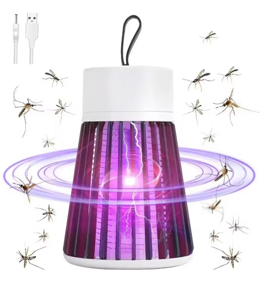 360° Silent UV Nano Purple Light Wave Mosquito Killer Portable USB Rechargeable Electric Shock Mosquito Killer Lamp