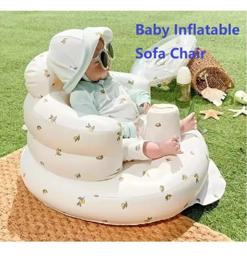 Baby Children Inflatable Sofa Chair Portable Inflatable Sofa Pool Float Baby Seat Back Support Anti-Fall Baby Bath Stool