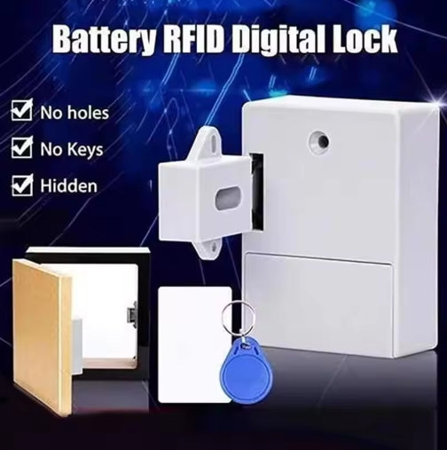 Invisible Cabinet Lock DIY Smart Drawer Lock With Slide Latch Lock Protective Drawer Lock Smart Door Lock For Panels Pantry
