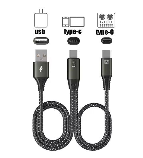 OTG Adapter Cable Data Charging Cord Type-C Audio Converter Cable For Microphone Live Sound Card 1.5 Meters