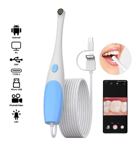 Handheld Android Endoscope Type-c Inspection Borescope 3 IN 1 USB Camera 8 LED Lights Compatible with Android Phones PC