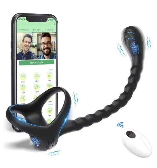 Prostate Massager Testicle Stimulator Delay Ejaculation Cock Anal Vibrator Butt Plug