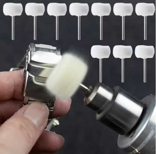 10pcs 3mm Felt Grinding Sanding Head Mini Polishing Brush for Dremel Dril Jade Abrasive Buffing Wheel Shank Cotton Thread