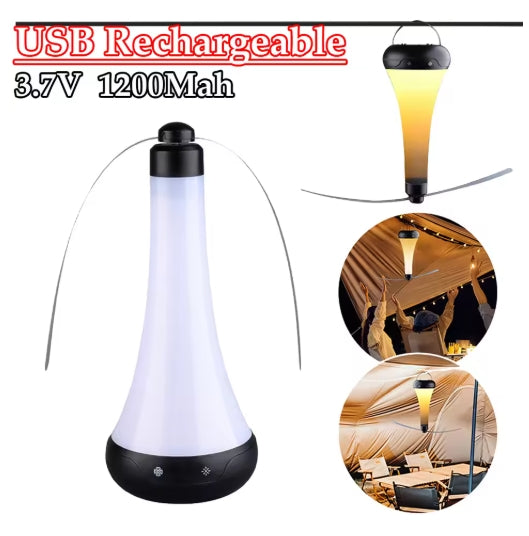 Fly Repellent Fan Light Mosquito Repellent Fan Light Rechargeable Desk Top Fly Repeller Lamp with Soft Blades Keeps Flies Away for Indoor Outdoor Use