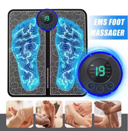 Electric EMS Foot Massager Pad Foot Massage Mat Feet Muscle Stimulator Improve Blood Circulation Relieve Ache Pain Health Care