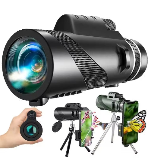 HD Mini 40X60 Professional Telescope Monocular Powerful Binoculars Long Range Waterproof Pocket Zoom Night for Hunting Tourism