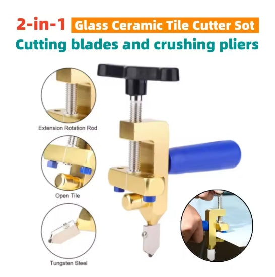 2 In 1 Glass Ceramic Tile Cutter Opener Breaker Tile Wheel Diamond Roller Cutting Manual Diamond With Knife Hand Tools