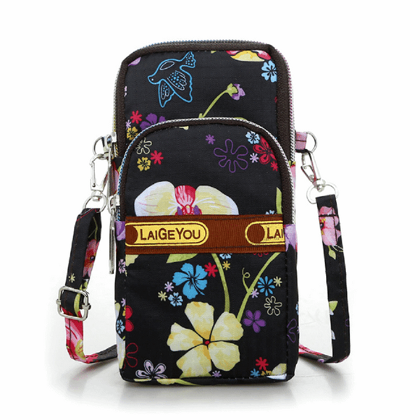 Fashion Casual Floral Cloth Shoulder Crossbody Phone Arm Bag Purse