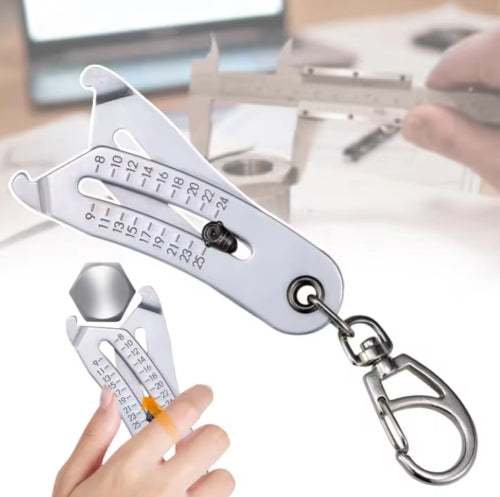 Bolt Size Finder Keychain Portable Thread Size Verification Tool Bolt Size and Thread Identifier Gauge for Professionals